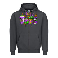 Smoke mardi gras crawfish coffee Zipper Hoodie - Jasminsmagicworld