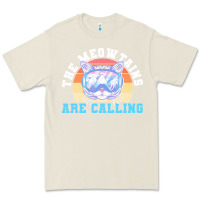 Bone skiing t  shirt ski goggles cat the meowtains are calling skier winter Premium Tee - linhVisuals