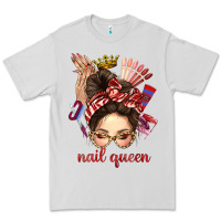 Dove Grey nail queen messy bun with crown bbs Premium Tee - BundleAndBundleShop