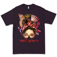 Plum nail queen messy bun with crown bbs Premium Tee - BundleAndBundleShop