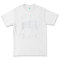 White beast of bourbon drinking whiskey design bison buffalo party t shirt Premium Tee - linhVisuals