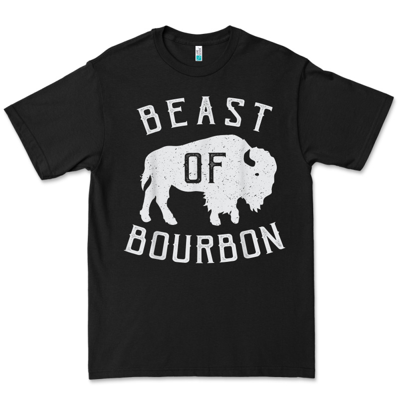 Beast Of Bourbon Drinking Whiskey Design Bison Buffalo Party T Shirt Premium Tee by linhVisuals | Teevron