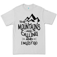 Dove Grey the mountains are calling and i must go   black Premium Tee - linhVisuals