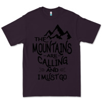Plum the mountains are calling and i must go   black Premium Tee - linhVisuals