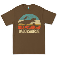 Cacao daddy dinosaur daddysaurus 3 three kids xmas christmas gift t shirt Premium Tee - linhVisuals