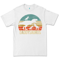 White daddy dinosaur daddysaurus 3 three kids xmas christmas gift t shirt Premium Tee - linhVisuals