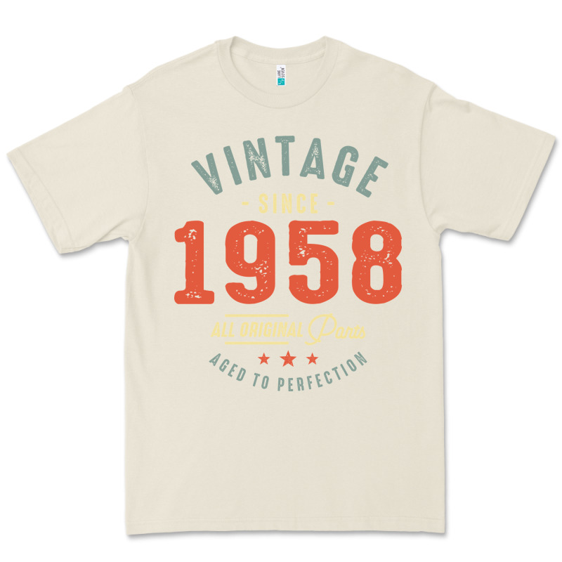 Vintage Since 1958 - 64th Birthday Retro Classic Premium Tee by linhVisuals | Teevron
