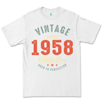 White Vintage Since 1958 - 64th Birthday Retro Classic Premium Tee - linhVisuals