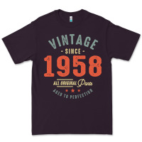 Plum Vintage Since 1958 - 64th Birthday Retro Classic Premium Tee - linhVisuals