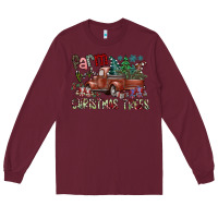 Burgundy fram fresh christmas trees Long Sleeve Tee - SublimationCraftShop