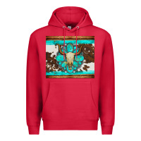 Cardinal bull skull and turquoise cowhide tumbler Premium Hoodie - Artiststas