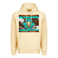 Pina Colada bull skull and turquoise cowhide tumbler Premium Hoodie - Artiststas