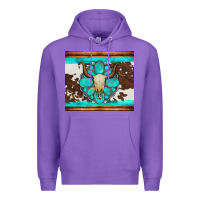 Purple bull skull and turquoise cowhide tumbler Premium Hoodie - Artiststas