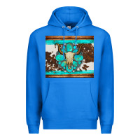True Royal bull skull and turquoise cowhide tumbler Premium Hoodie - Artiststas