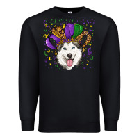 Black mardi gras hat husky Premium Sweatshirt - RanaPortraitStore