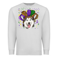 Dove Grey mardi gras hat husky Premium Sweatshirt - RanaPortraitStore