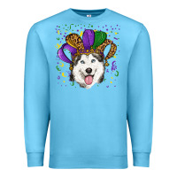 Ocean Blue mardi gras hat husky Premium Sweatshirt - RanaPortraitStore
