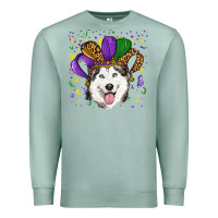 Seafoam mardi gras hat husky Premium Sweatshirt - RanaPortraitStore