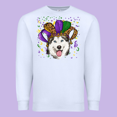 Mardi Gras Hat Husky Premium Sweatshirt Designed By Ranaportraitstore
