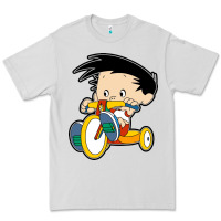 Dove Grey bobby on his bike   bobbys world Premium Tee - linhVisuals
