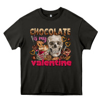 Asphalt Skull chocolate is my Valentine Heavy Core Tee - FaDigitalArtStudio
