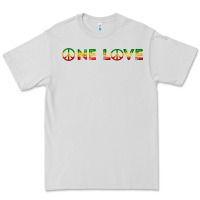 Dove Grey one love rasta reggae music rastafarian lover jamaica peace t shirt Premium Tee - linhVisuals