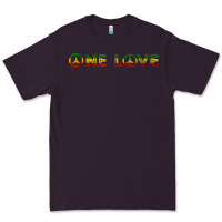 Plum one love rasta reggae music rastafarian lover jamaica peace t shirt Premium Tee - linhVisuals