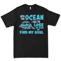 Black into the ocean i go to find my soul Premium Tee - linhVisuals