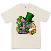 Bone St Patrick's Day boho skull Premium Tee - FaDigitalArtStudio