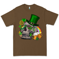 Cacao St Patrick's Day boho skull Premium Tee - FaDigitalArtStudio
