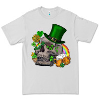 Dove Grey St Patrick's Day boho skull Premium Tee - FaDigitalArtStudio