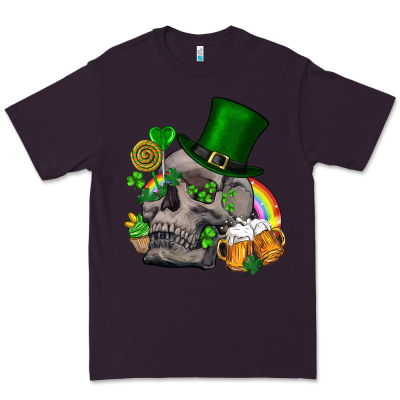 St Patrick's Day Boho Skull Premium Tee by FaDigitalArtStudio | Teevron