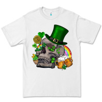 White St Patrick's Day boho skull Premium Tee - FaDigitalArtStudio