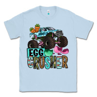 Dusty Blue Easter Day Monster truck Easter egg crusher Classic Tee - OliviaCreatesArt