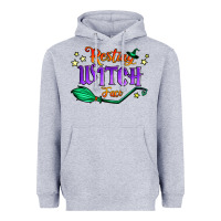 Heather Grey resting witch face Heavyweight Hoodie - Jasminsmagicworld