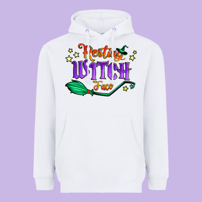 Resting Witch Face Heavyweight Hoodie Designed By Jasminsmagicworld