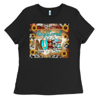 Black Registered Nurse Tumbler Ladies Tee - BundleAndBundleShop