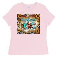 Bubblegum Pink Registered Nurse Tumbler Ladies Tee - BundleAndBundleShop