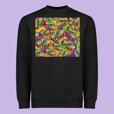 Mardi Gras King Cake Heavyweight Sweatshirt Designed By Ranaportraitstore