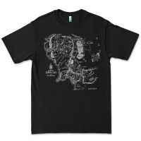 Black middle earth map [tb] Premium Tee - linhVisuals