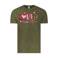 Vintage Olive loved john 3 16 Vintage Tee - LillyAllenDesigns