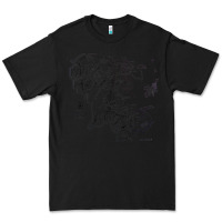 Black middle earth map [tw] Premium Tee - linhVisuals