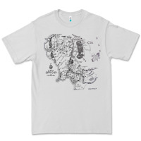 Dove Grey middle earth map [tw] Premium Tee - linhVisuals
