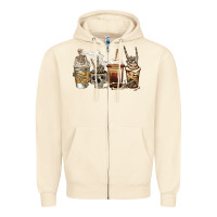 Sandshell skeleton coffee Zipper Hoodie - Jasminsmagicworld