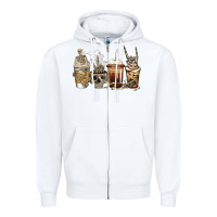 White skeleton coffee Zipper Hoodie - Jasminsmagicworld