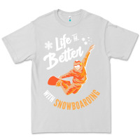 Dove Grey snowboard t  shirt snowboarding i snowboarder i winter sports t  shirt Premium Tee - linhVisuals