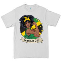 Dove Grey jamaican black woman t shirt jamaica afro girl pride Premium Tee - linhVisuals