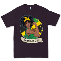 Plum jamaican black woman t shirt jamaica afro girl pride Premium Tee - linhVisuals