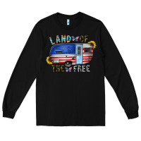 Black land of the free Long Sleeve Tee - CowhideDigitalArt