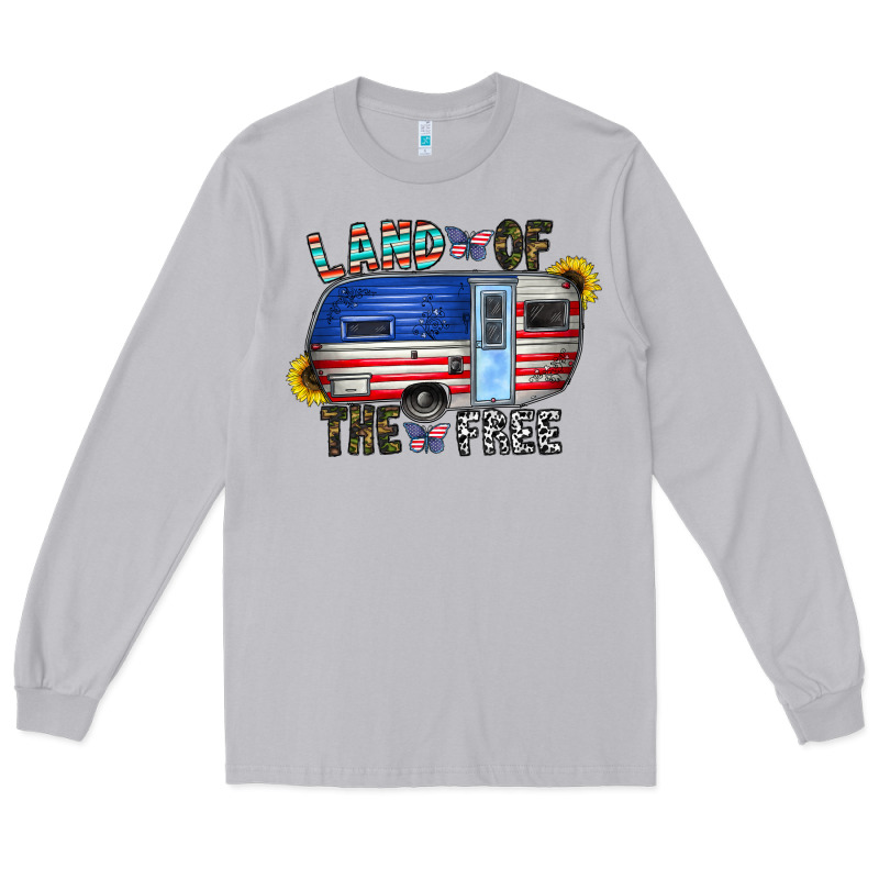 Land Of The Free Long Sleeve Tee by CowhideDigitalArt | Teevron
